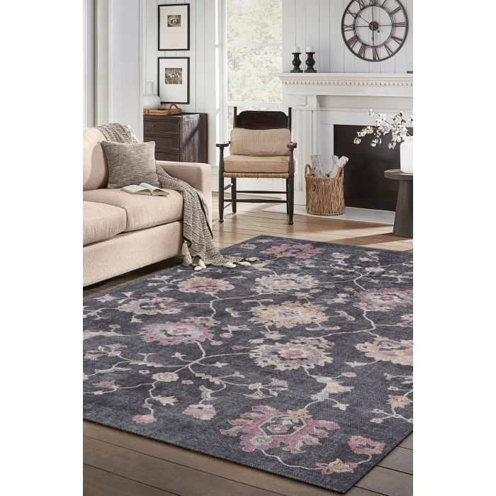 KAS London Charcoal 4818 5ft. x 7ft.6in. Rectangle Rug