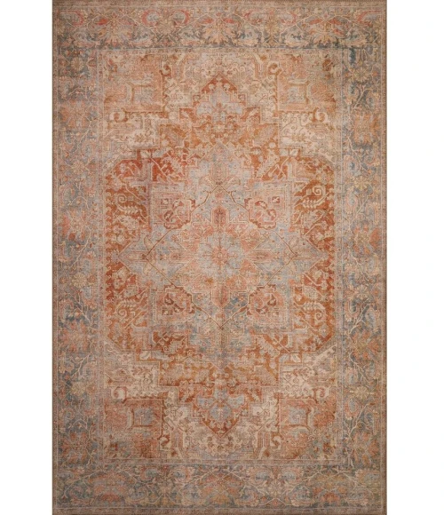 Kas London 4801 Rust Blue Serena Area Rug