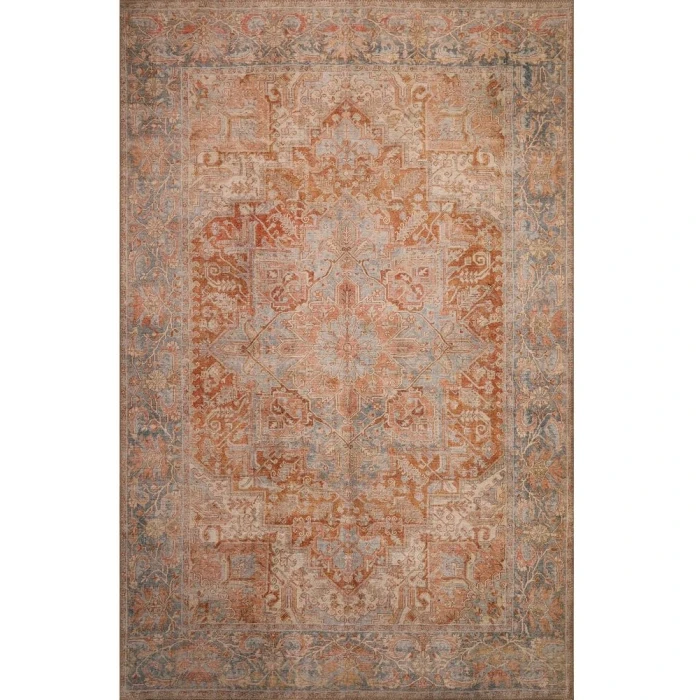 Kas London 4801 Rust Blue Serena Area Rug