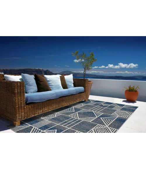 Kas Lucia 2774 Blue Dimensions Area Rug 23" x 45"