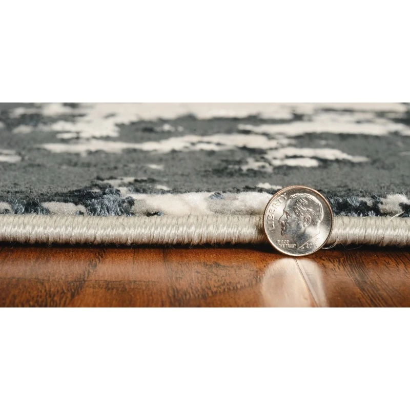 Kas Luna 7121 Silver Charcoal Eclipse Area Rug 5'3" x 7'7"