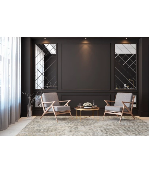 Kas Luna 7124 Sand Silver Dimensions Area Rug 7'10" x 10'10"