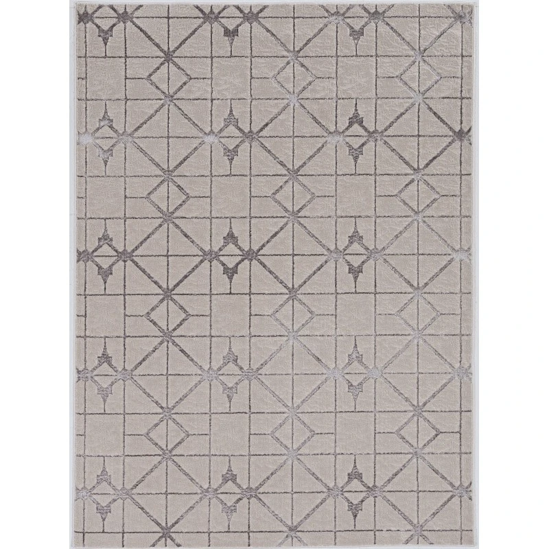 Kas Luna 7128 Ivory/Silver Elements Area Rug 6'7" x 9'6"