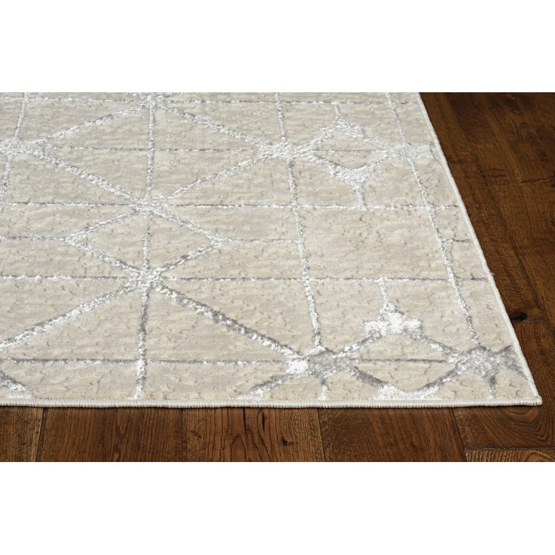 Kas Luna 7128 Ivory/Silver Elements Area Rug 6'7" x 9'6"