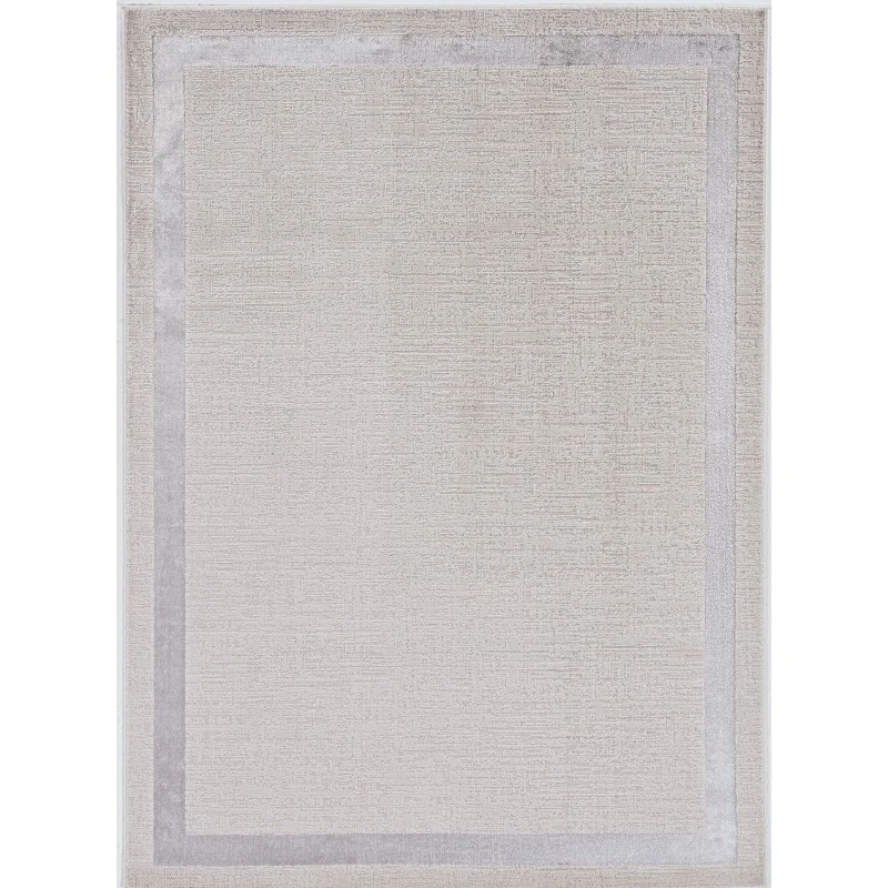 Kas Luna 7129 Ivory/Silver Border Area Rug 9'10" x 13'2"
