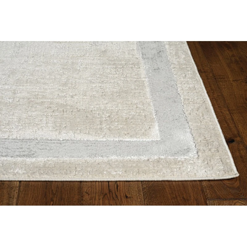 Kas Luna 7129 Ivory/Silver Border Area Rug 9'10" x 13'2"
