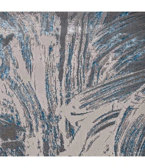 Kas Luna 7130 Silver/Blue Stroked Area Rug 7'10" x 10'10"