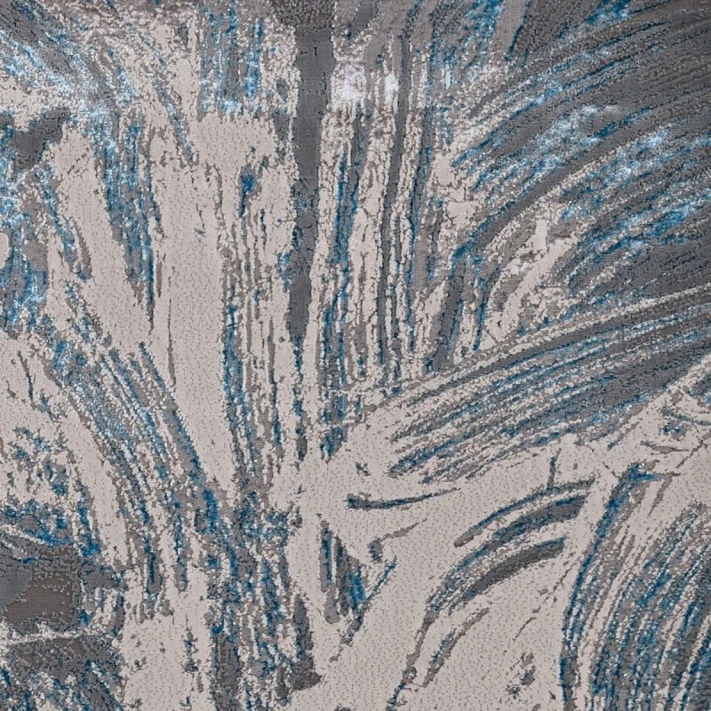 Kas Luna 7130 Silver/Blue Stroked Area Rug 9'10" x 13'2"