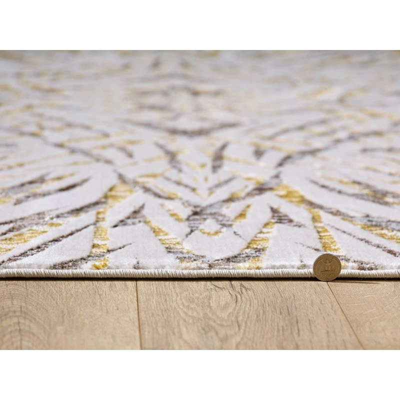 Kas Luna 7146 Ivory/Gold Illusions Area Rug 3'3" x 4'11"