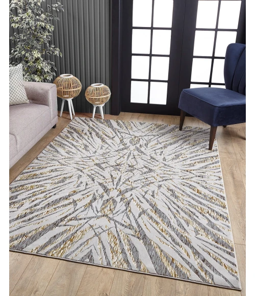 Kas Luna 7146 Ivory/Gold Illusions Area Rug 7'10" x 10'10"