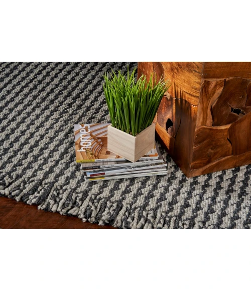 Kas Maui 1341 Grey Houndstooth Area Rug 3'3" x 5'3"