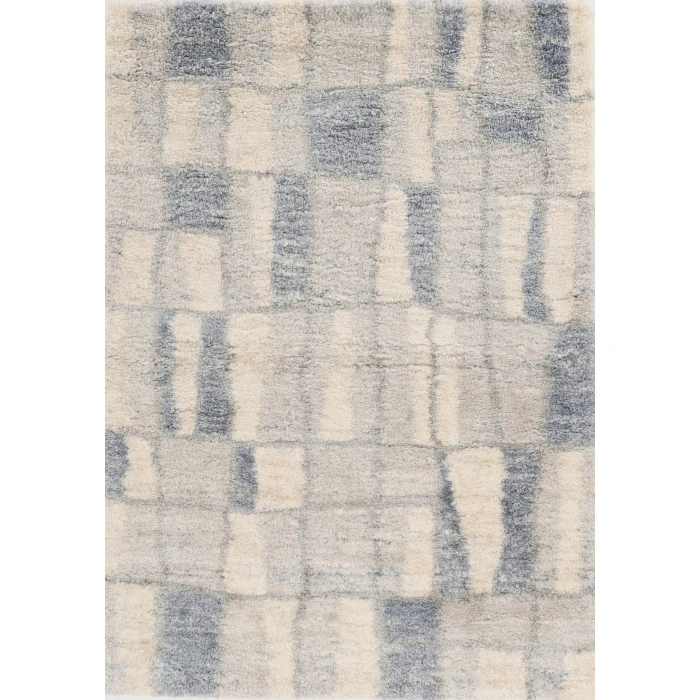 Kas Merino 6702 Ivory/Blue Cityscape Area Rug 8'10" x 13'"