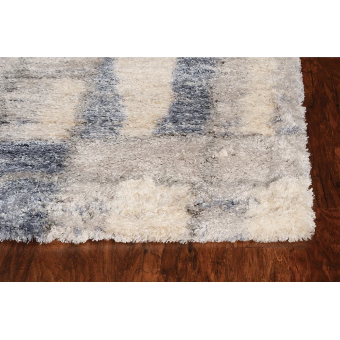Kas Merino 6702 Ivory/Blue Cityscape Area Rug 8'10" x 13'"