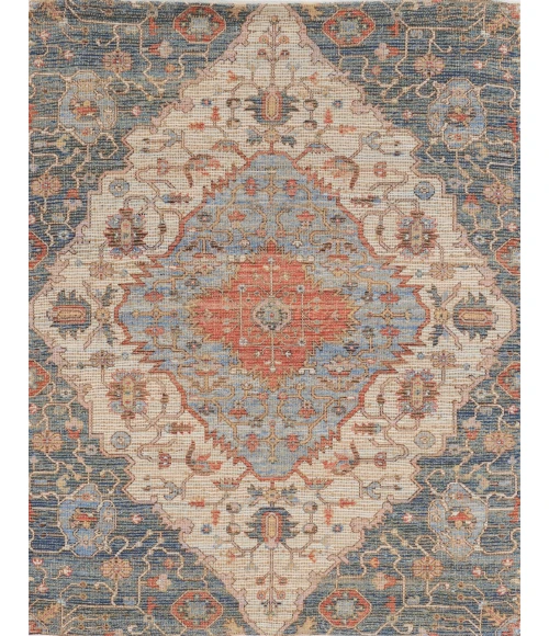 Kas Morris 2223 Blue/Red Gramercy Area Rug 3'3" x 5'3"