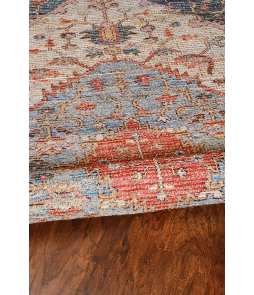 Kas Morris 2223 Blue/Red Gramercy Area Rug 3'3" x 5'3"