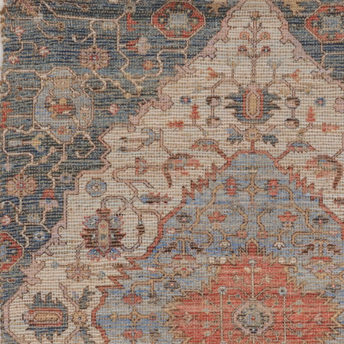 Kas Morris 2223 Blue/Red Gramercy Area Rug 8' 6" x 11"6"