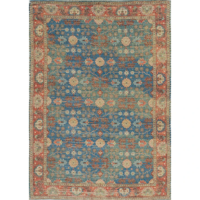 Kas Morris 2227 Blue/Red Traditions Area Rug 7'6" x 9'6"