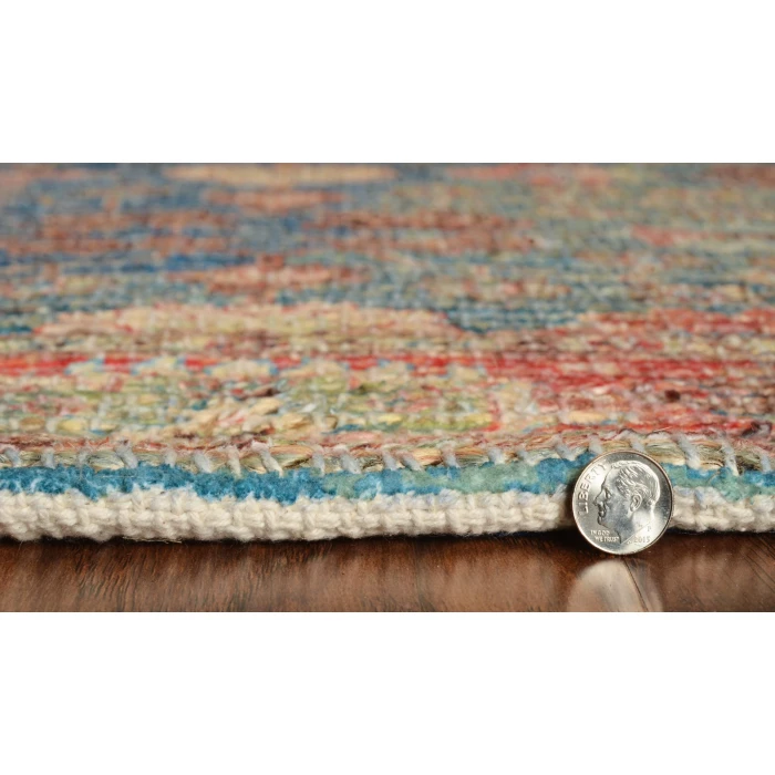 Kas Morris 2227 Blue/Red Traditions Area Rug 7'6" x 9'6"