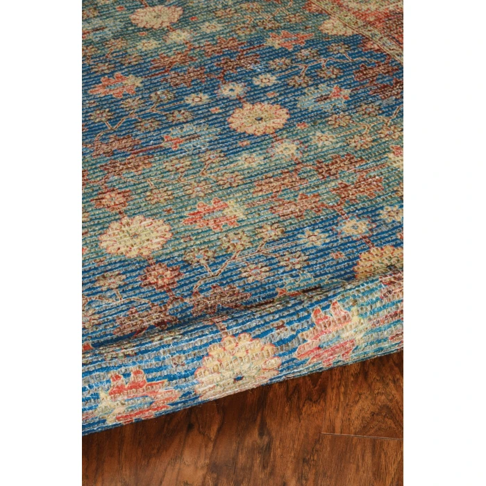 Kas Morris 2227 Blue/Red Traditions Area Rug 7'6" x 9'6"