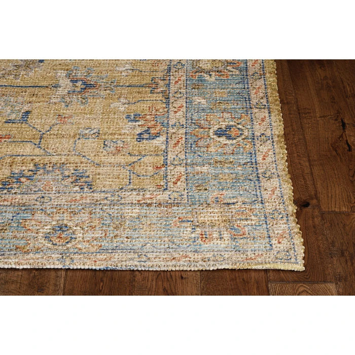 Kas Morris 2231 Gold/Lt Blue Karissa Area Rug 7'6" x 9'6"