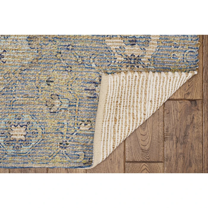 Kas Morris 2232 Blue/Yellow Gramercy Area Rug 8' 6" x 11"6"
