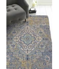 Kas Morris 2232 Blue/Yellow Gramercy Area Rug 27" x 45"