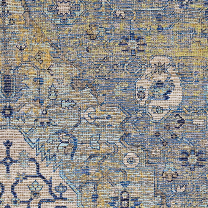 Kas Morris 2232 Blue/Yellow Gramercy Area Rug 8' 6" x 11"6"