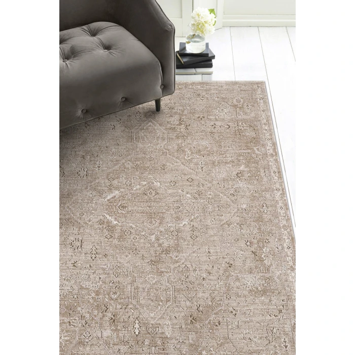 KAS Portia Taupe 4900 2ft.6in. x 8ft. Rectangle Rug