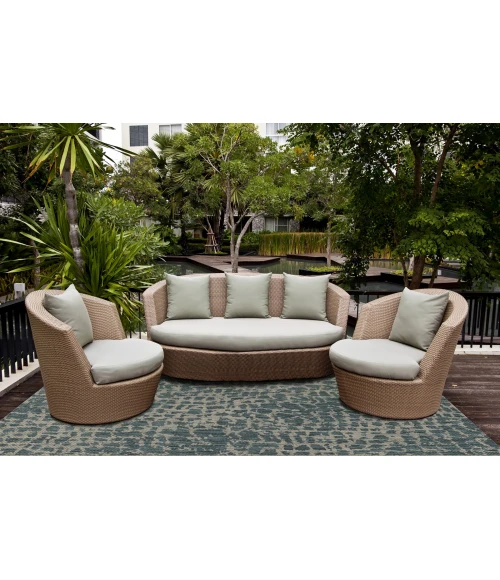 Kas Provo 5750 Teal Safari Area Rug 2’7” x 3’11”