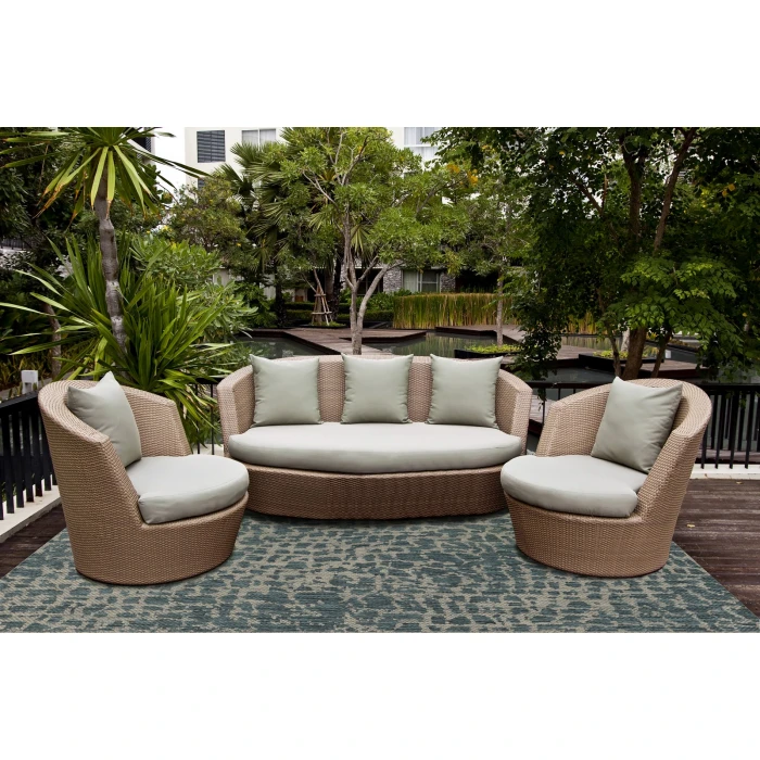 Kas Provo 5750 Teal Safari Area Rug 5'3" x 7'7"