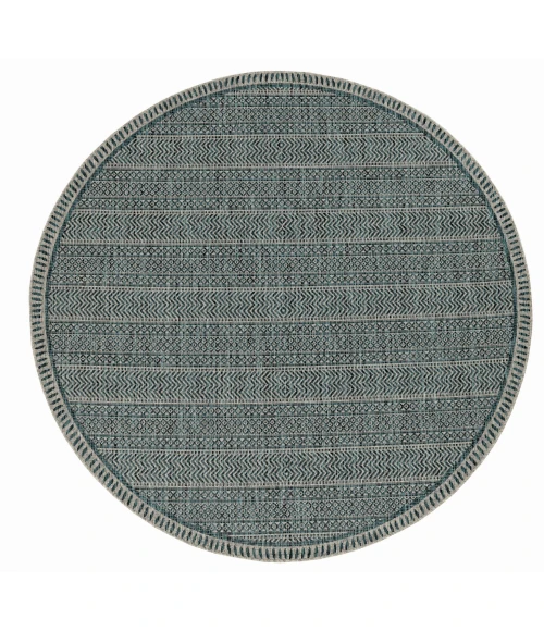 Kas Provo 5755 Teal Horizon Area Rug 7'10" Round