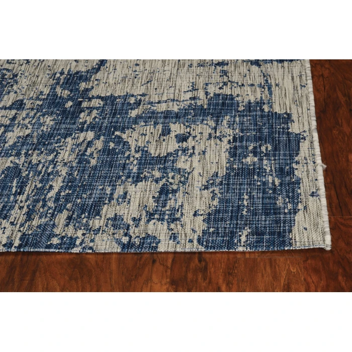 Kas Provo 5760 Grey/Denim Strokes Area Rug 3'3" x 4'11"