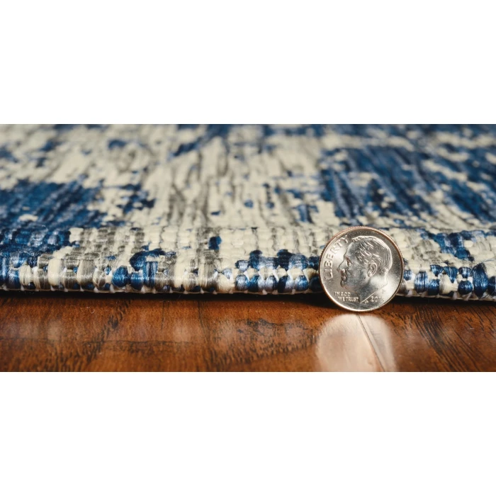 Kas Provo 5760 Grey/Denim Strokes Area Rug 3'3" x 4'11"