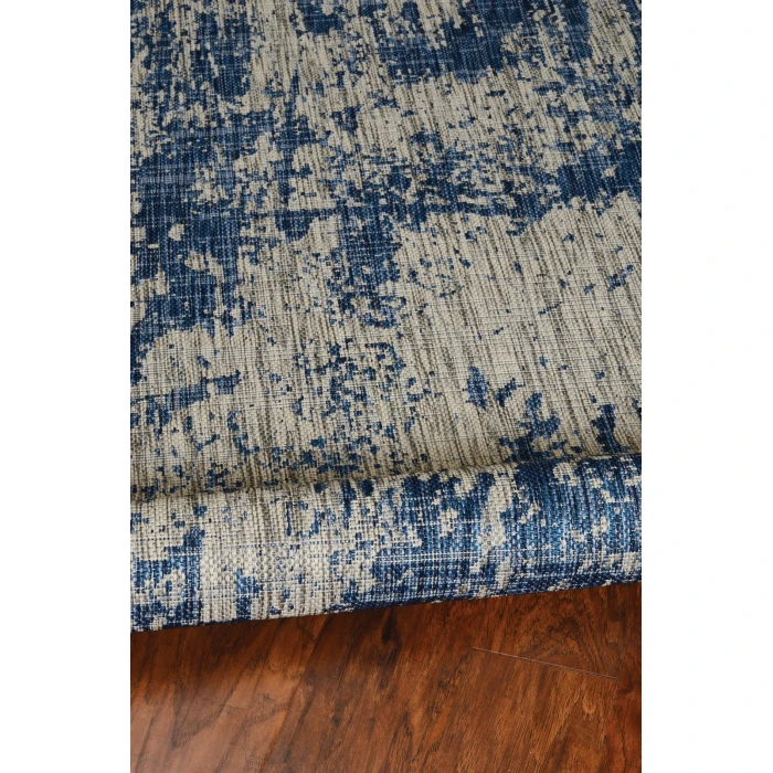 Kas Provo 5760 Grey/Denim Strokes Area Rug 3'3" x 4'11"