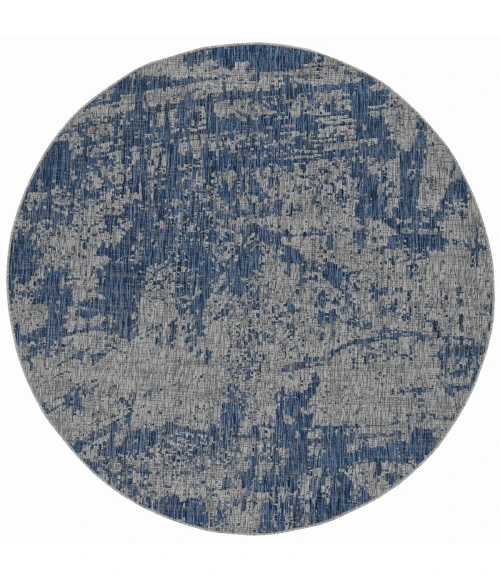 Kas Provo 5760 Grey/Denim Strokes Area Rug 3'3" x 4'11"