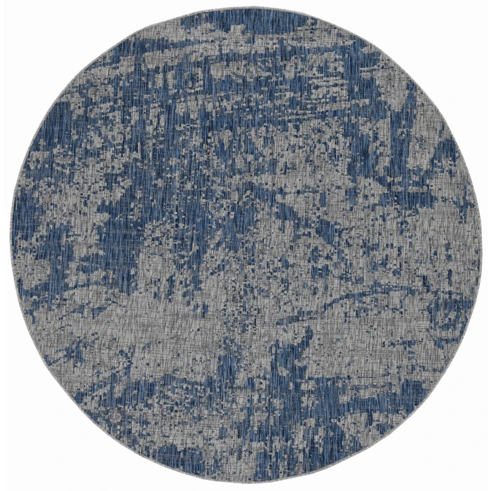Kas Provo 5760 Grey/Denim Strokes Area Rug 3'3" x 4'11"
