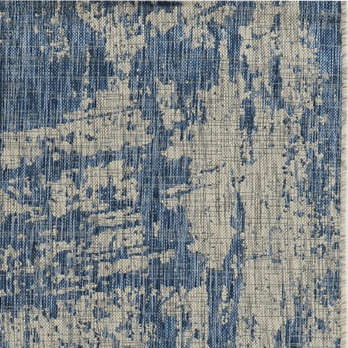 Kas Provo 5760 Grey/Denim Strokes Area Rug 3'3" x 4'11"