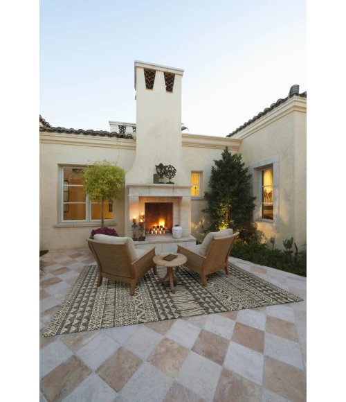 Kas Provo 5761 Charcoal Tribe Area Rug 7'10" Round