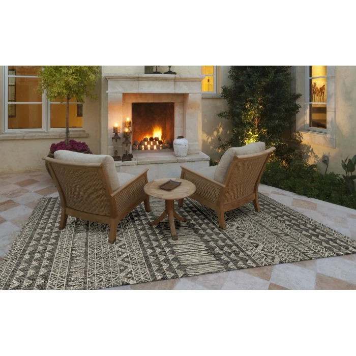 Kas Provo 5761 Charcoal Tribe Area Rug 3'3" x 4'11"