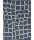 Kas Provo 5763 Blue/Grey Bedrock Area Rug 3'3" x 4'11"