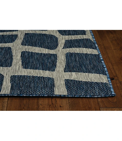 Kas Provo 5763 Blue/Grey Bedrock Area Rug 3'3" x 4'11"