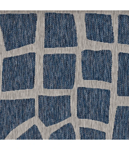 Kas Provo 5763 Blue/Grey Bedrock Area Rug 3'3" x 4'11"