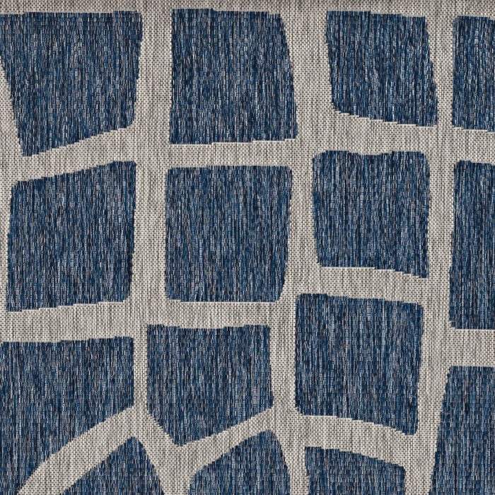 Kas Provo 5763 Blue/Grey Bedrock Area Rug 3'3" x 4'11"