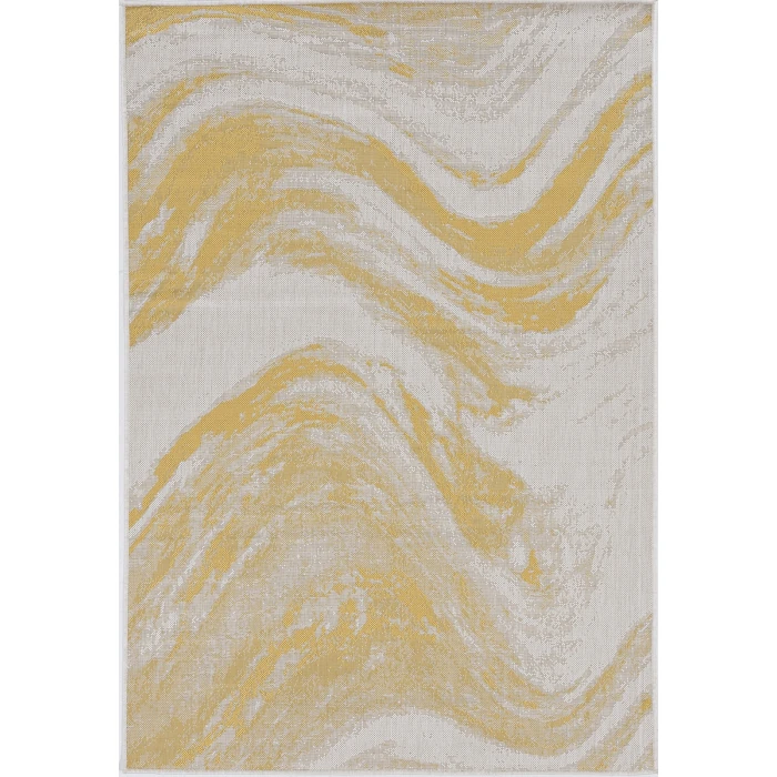 Kas Provo 5764 Ivory/Gold Strokes Area Rug 2’7” x 3’11”