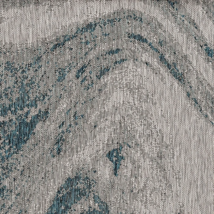 Kas Provo 5765 Grey/Teal Strokes Area Rug 2’7” x 3’11”
