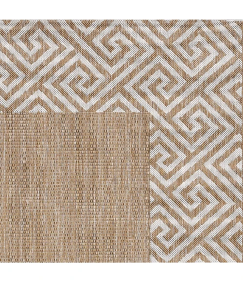 Kas Provo 5766 Natural Greek Key Area Rug 7'10" Round
