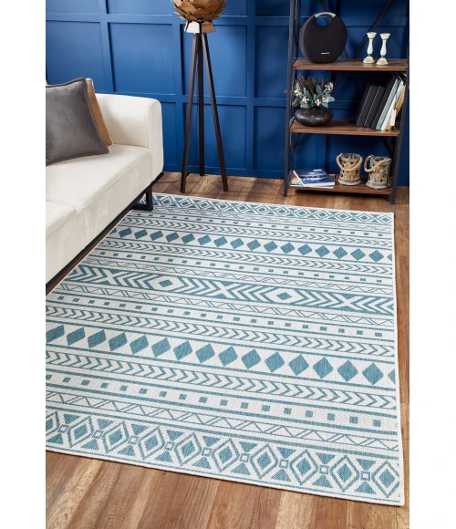 Kas Provo 5777 Ivory/Aqua Natura Area Rug 7'10" x 10'10"