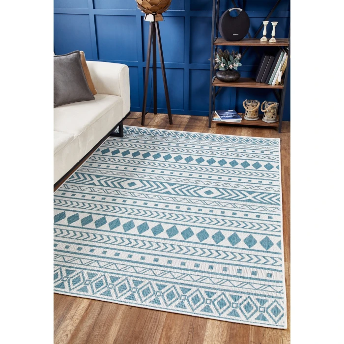 Kas Provo 5777 Ivory/Aqua Natura Area Rug 3'3" x 4'11"