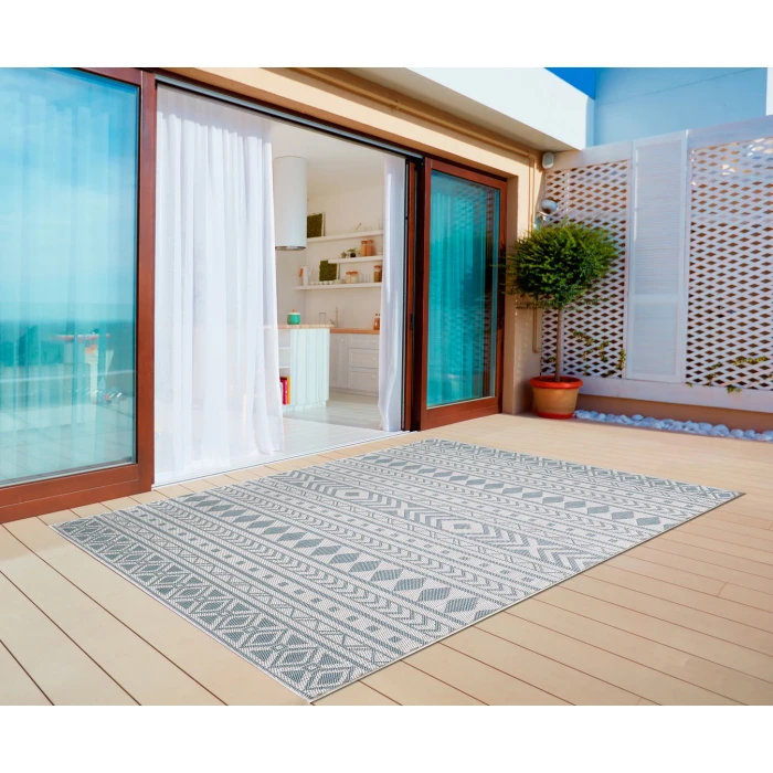 Kas Provo 5777 Ivory/Aqua Natura Area Rug 3'3" x 4'11"