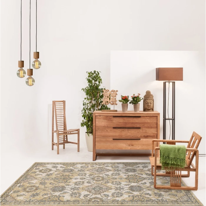Kas Ria 6820 Ivory Sand Sofia Area Rug 3'3" x 5'3"